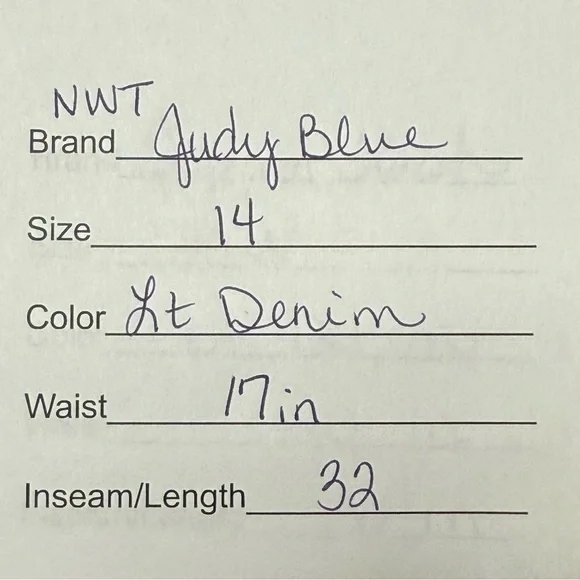 NWT Judy Blue 14W Distressed Cutout Wide Leg Jeans Light Wash High Rise New - Picture 12 of 12